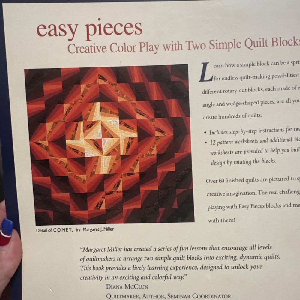 Easy Pieces: Creative Color Play With Two Simple Quilt Blocks Signed - Picture 3 of 6